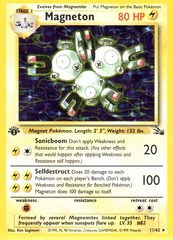 Magneton - 11/62 - Holo Rare - 1st Edition